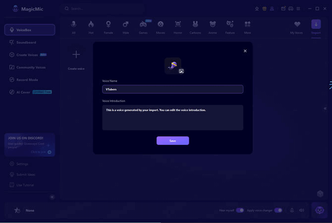 magicmic vtubers import