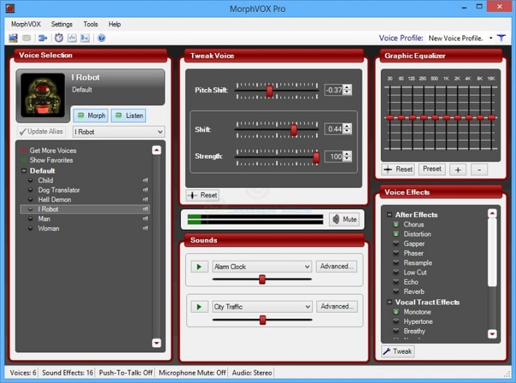 morphvox tool sound configuration