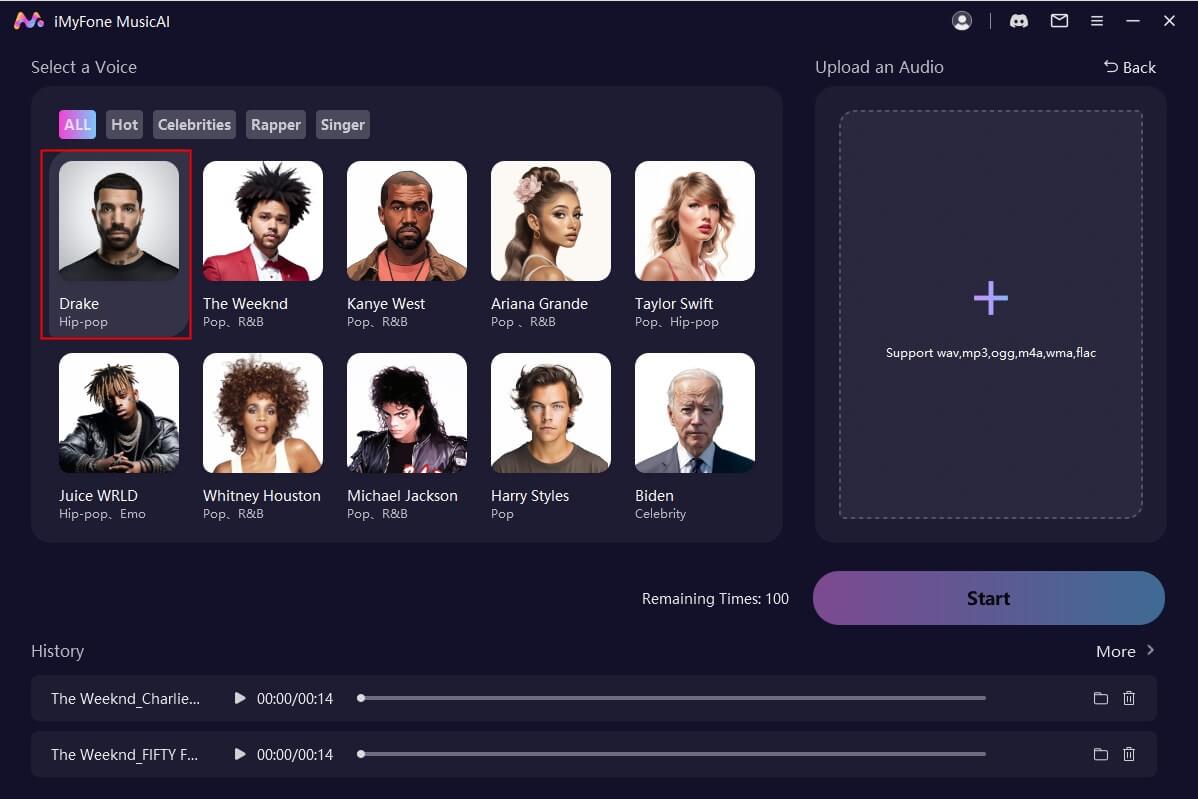 musicai ai cover interface