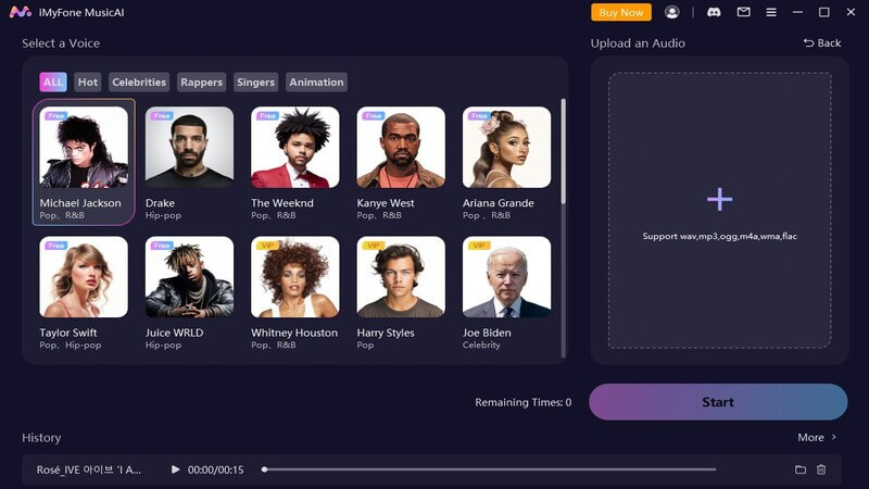 musicai ai song generator interface