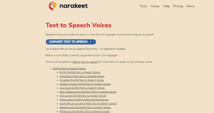 narakeet accent generator