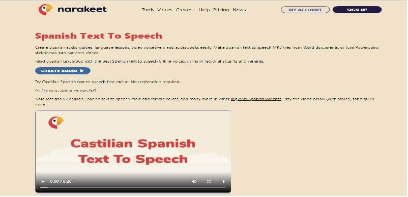 free text to speech spanish