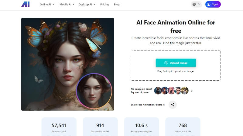 neroag ai face animator online