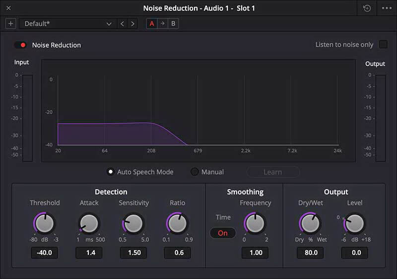 davinci audio resolve audiodenoise free