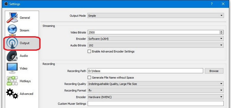 obs output mode