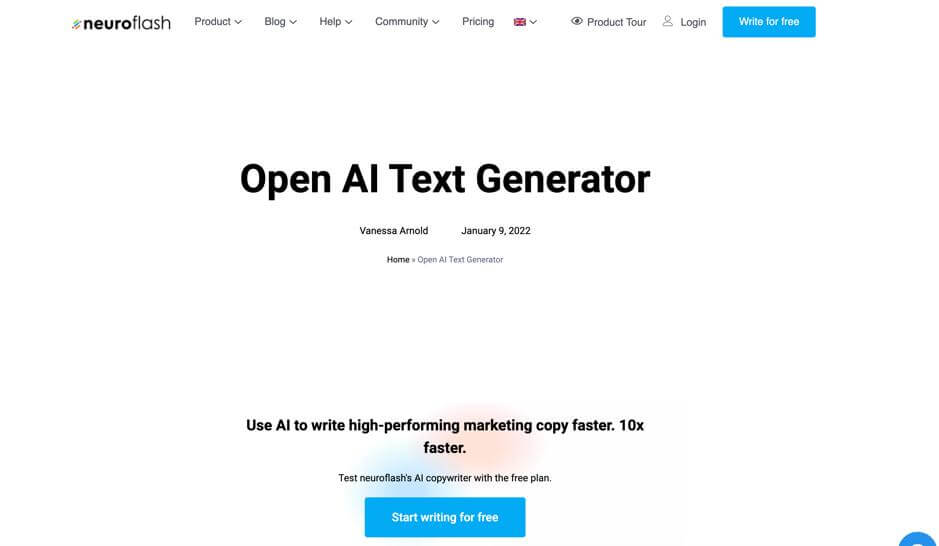 open ai generate text