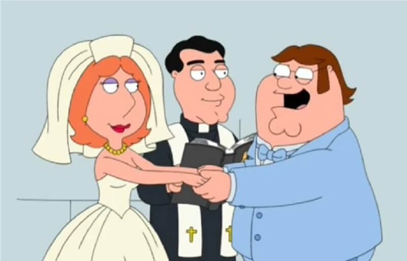 Peter-Griffin e sua esposa