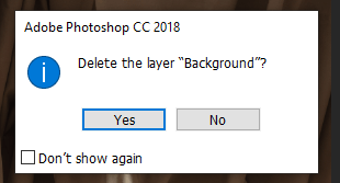 photoshop delete background layer