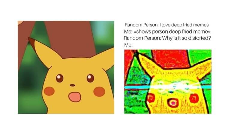 pikachu surprised face deep fried meme