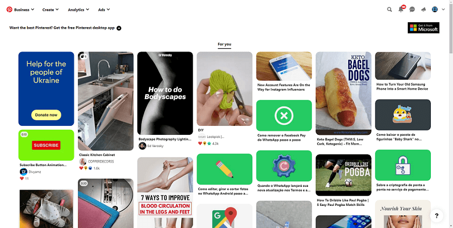 pinterest-interface