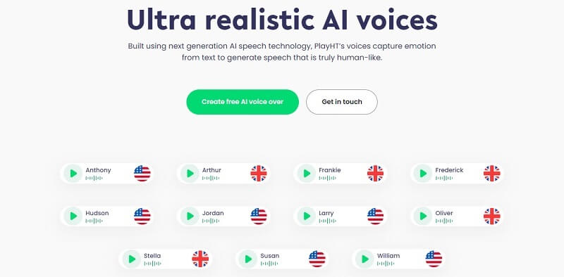 play.ht realstic ai voices