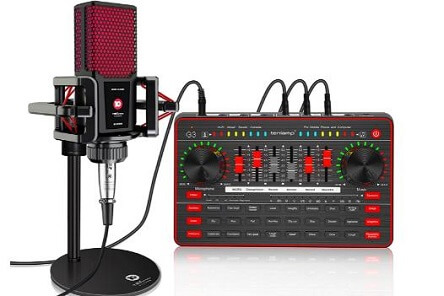 podcast-microphone-sound-card-kit