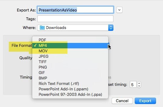 How to convert powerpoint to video on mac