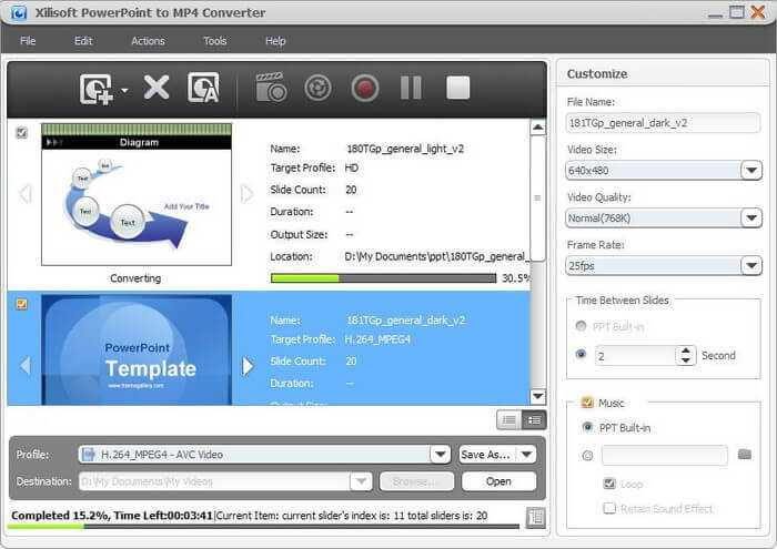 Xilisoft powerpoint to video converter