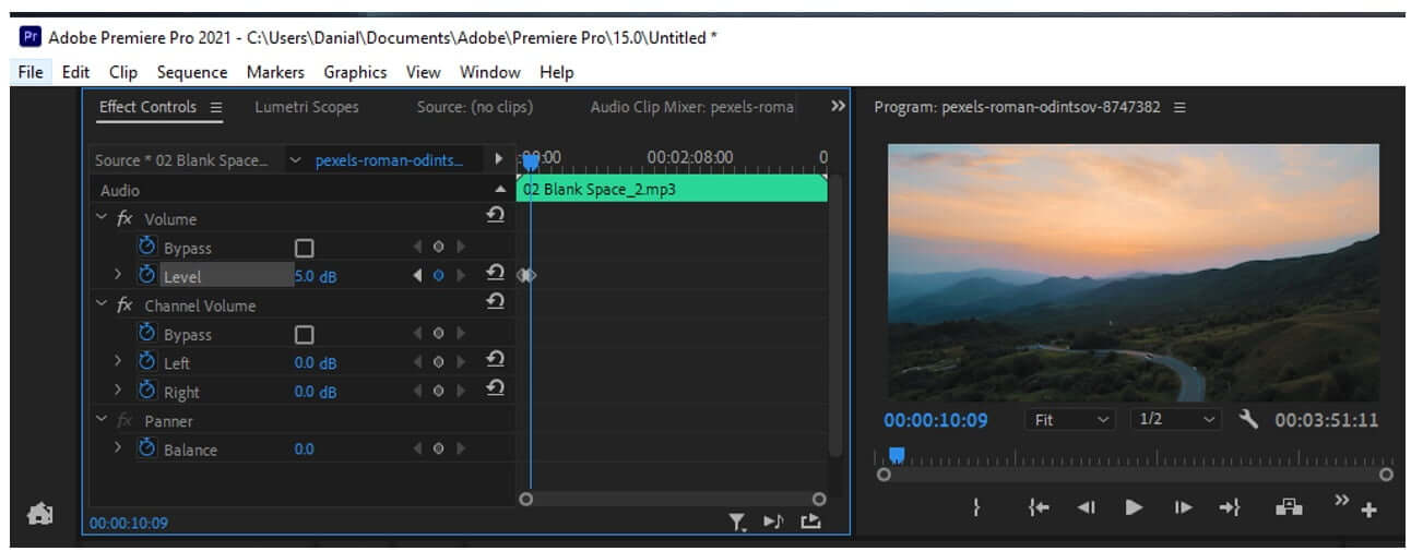 premiere pro audio keyframes