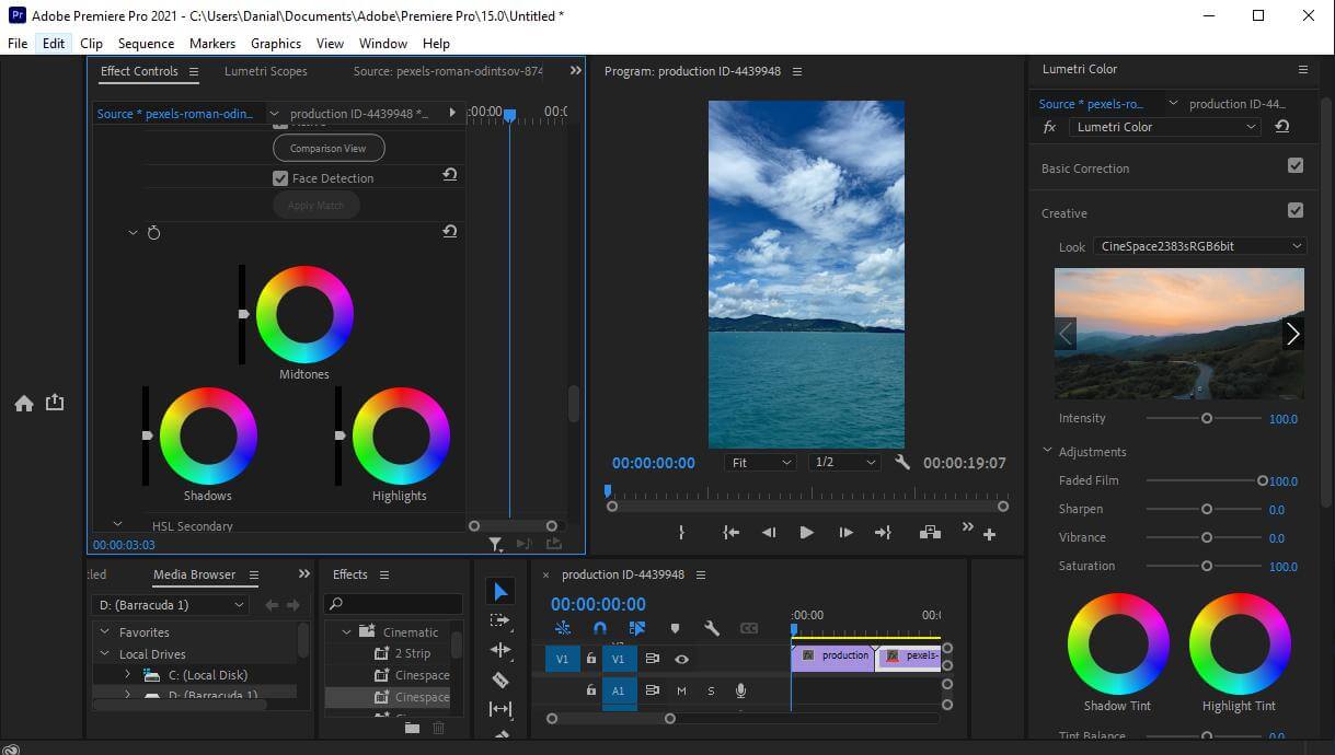 premiere pro color effects