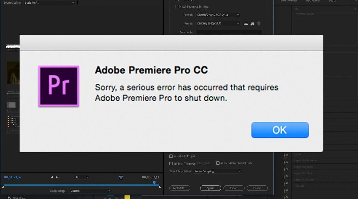 Why is Adobe Premiere Pro Lagging/Slow/Keep Crashing