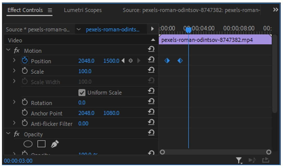 premiere pro hidden keyframes