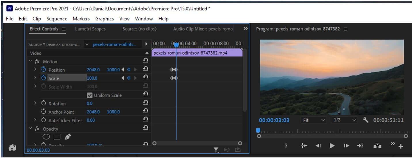 premiere pro video keyframes