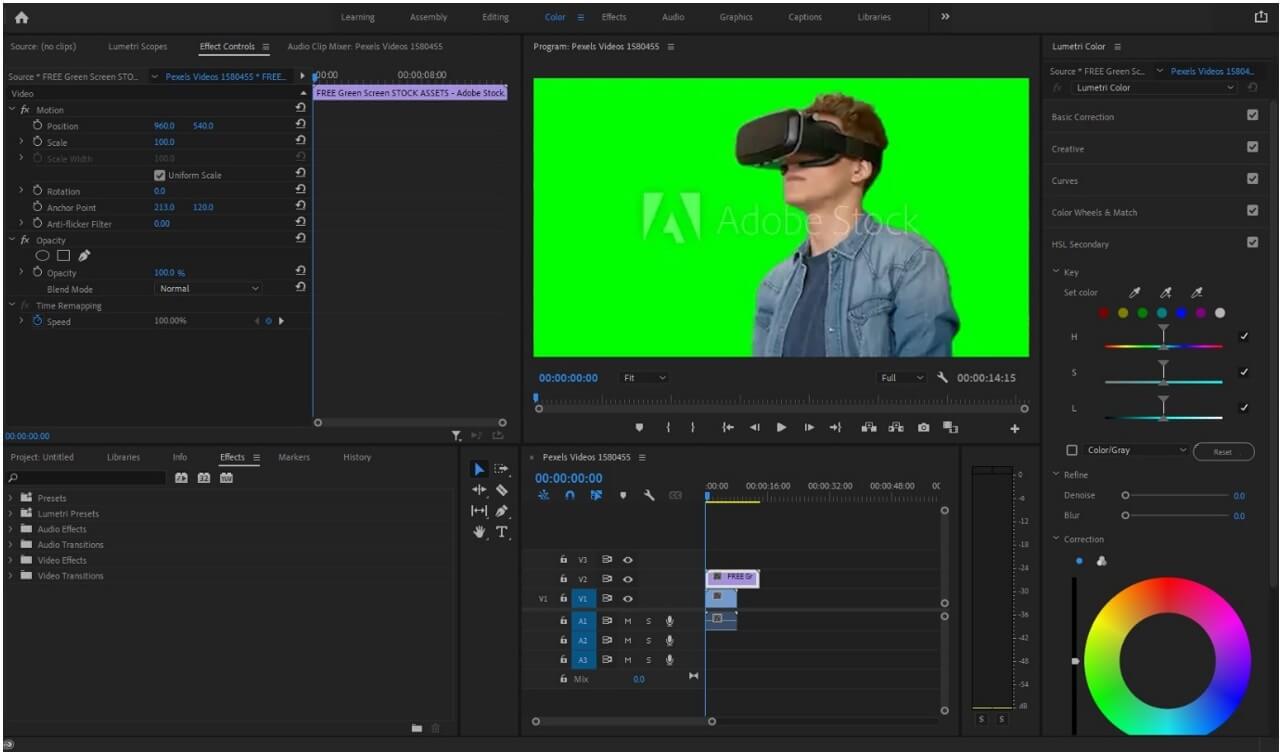 remove green screen premiere pro