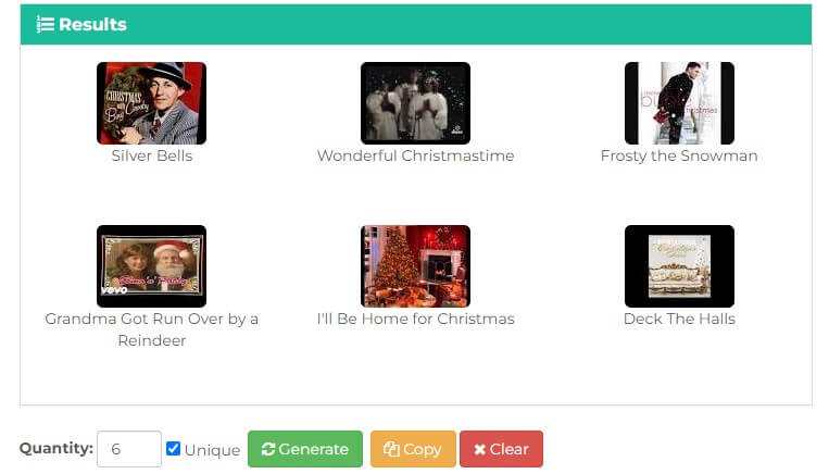 random-christmas-song-generator