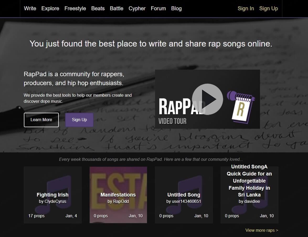 rappad rap generator