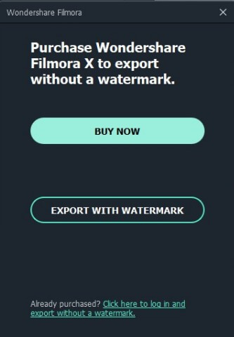 remove watermark in filmora x