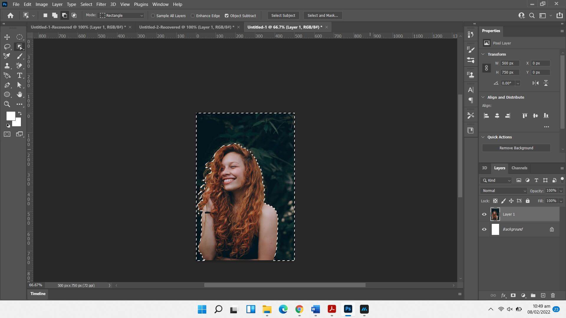 remove image background using photoshop2