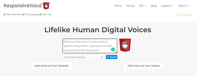 responsivevoice website