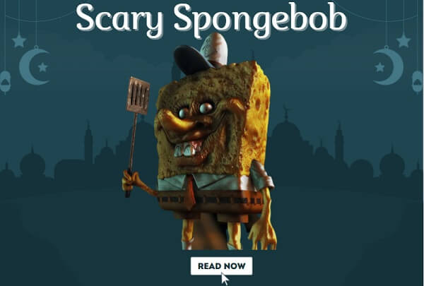 scary spongebob poster