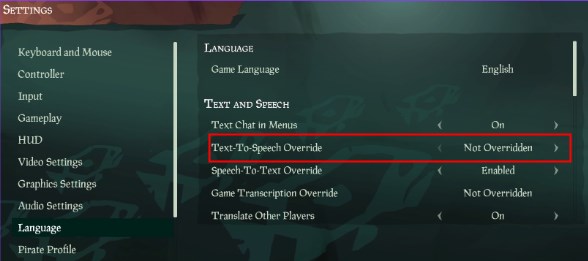 sea of thieves tts turn off