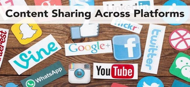 share on many platforms