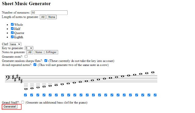 sheet music generator step1