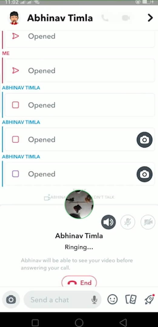 snapchat video call