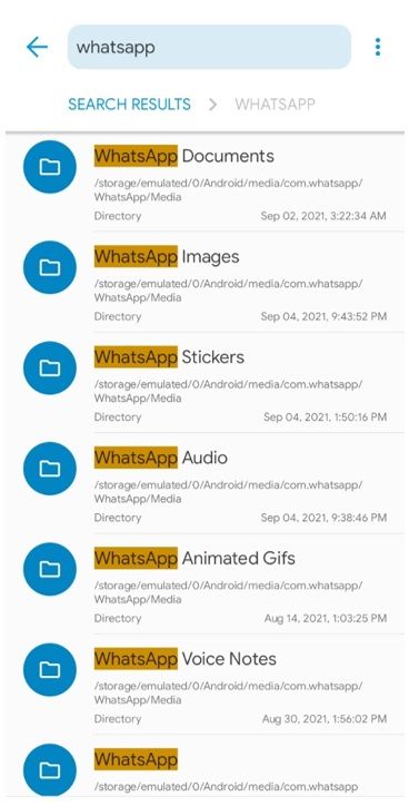 solid explorer search whatsapp