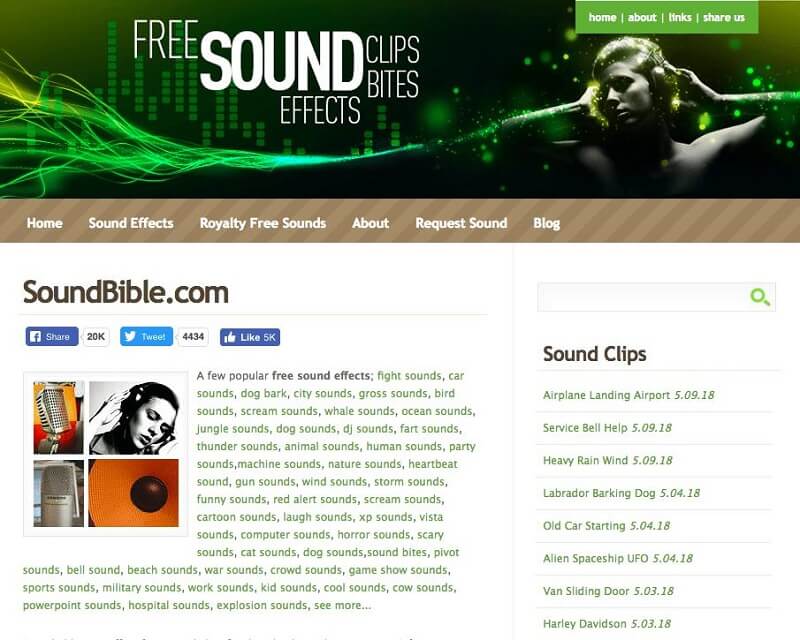soundbible sound effects website