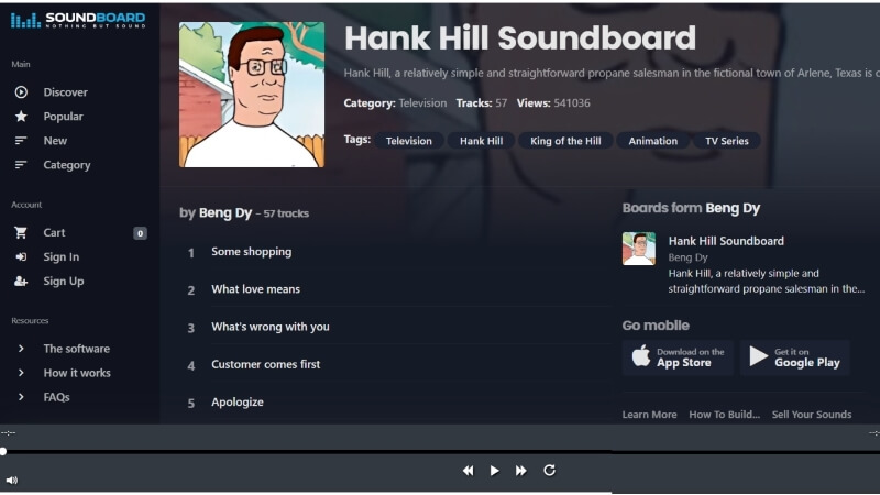  hank hill soundboard website