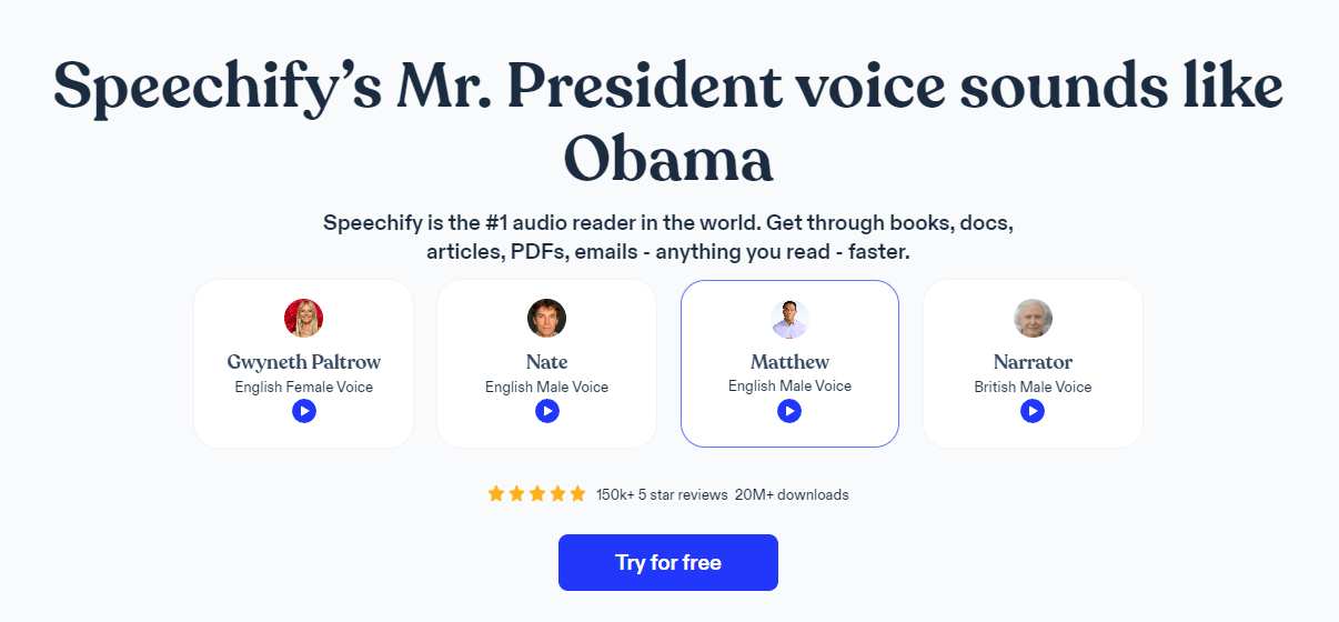 speechify obama voice generator