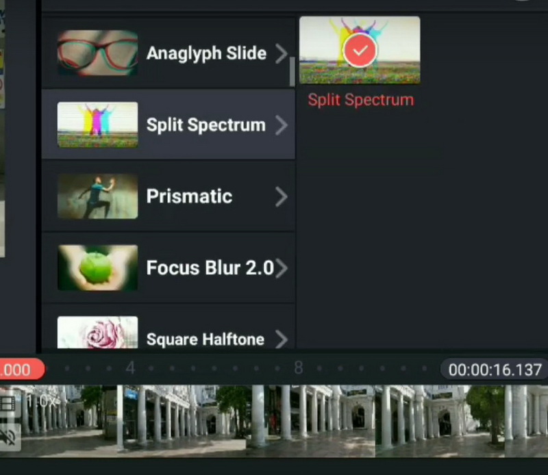 split screen effect kinemaster