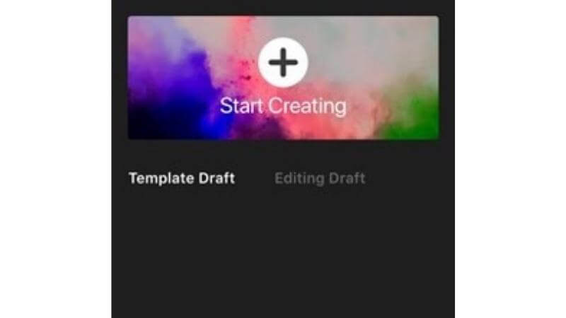 tap on start creating