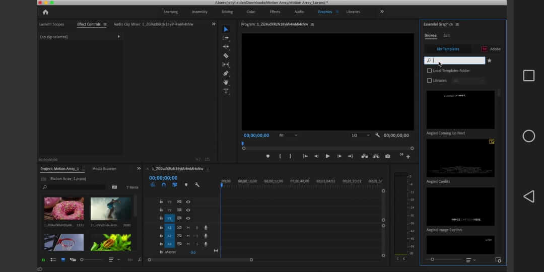 add mogrt to premiere pro