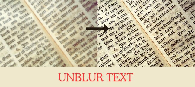 unblur text