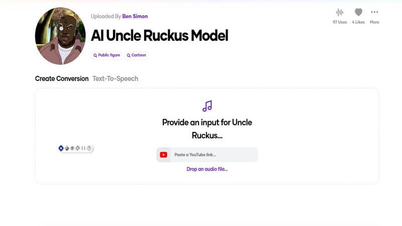 uncle ruckus ai voice voicify