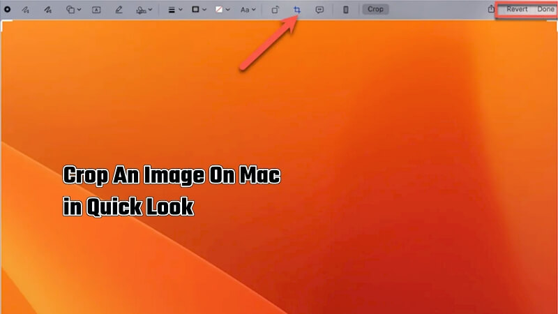 using quick look to crop image