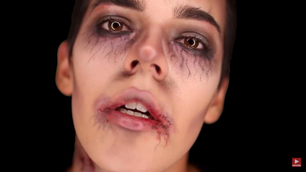 vampire halloween skeleton makeup idea