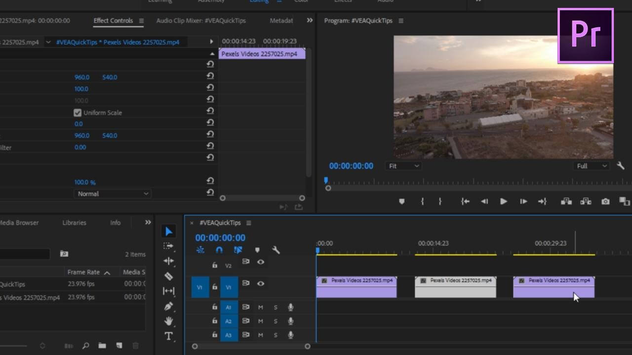 How to duplicate a clip in Premiere Pro