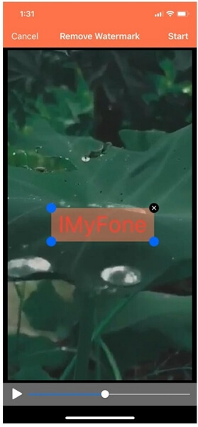 video eraser ios select watermark