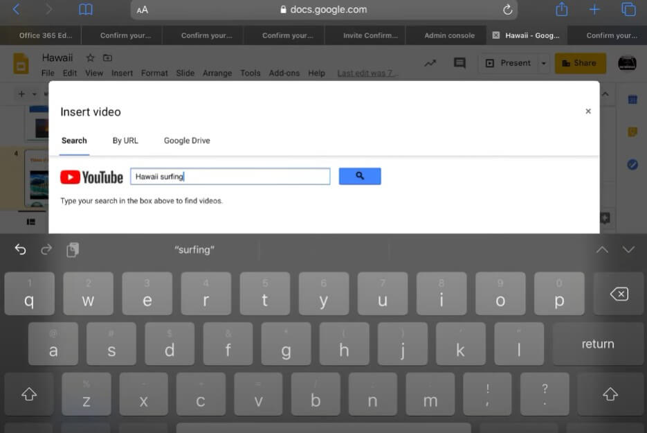 How to Add a Video on Google Slides on ipad 