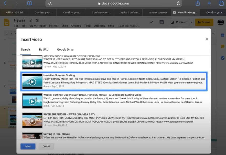 How to Add a Video on Google Slides on ipad 