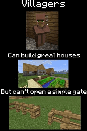 villagers can build great houses meme